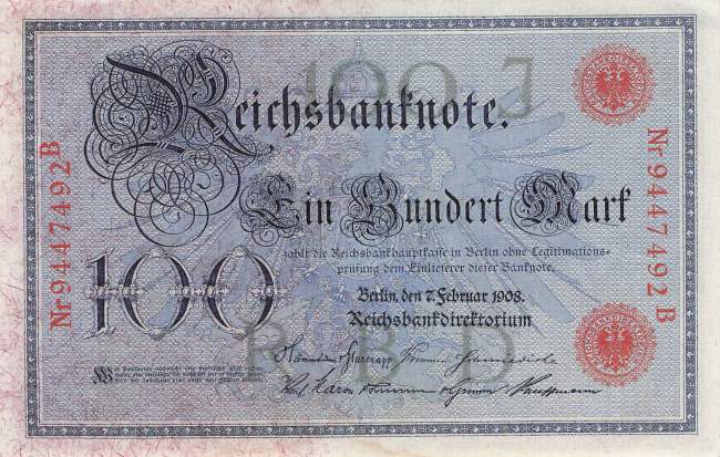 100 Mark 1908 ro.33b J/B